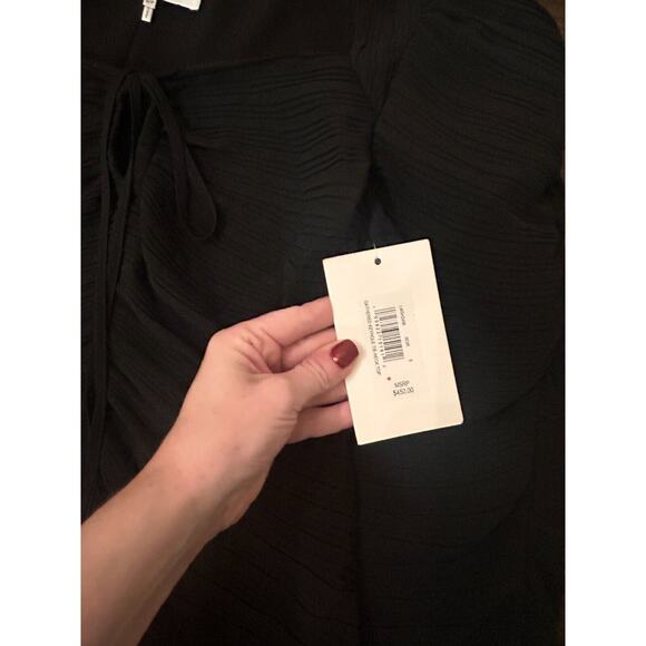 FRAME Square Neckline Long Sleeve Crop Top - S 2-4 - Picture 3 of 11